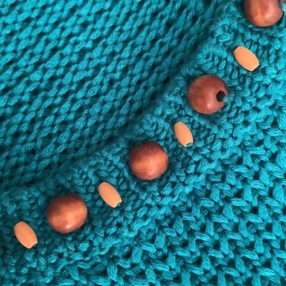 Evan-Picone Turquoise Blouse Size L #151 - Picture 5 of 8